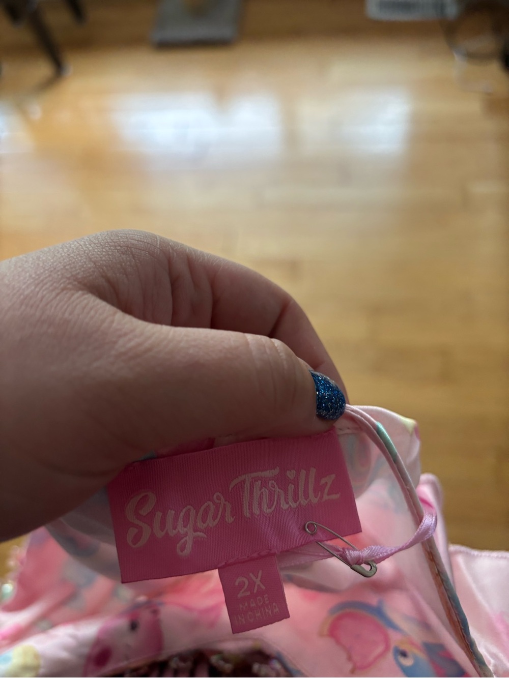 Sugar Thrillz Sheer Pink Teddy Slip with Ruffle Trim NEW WITH TAG Size 2X - Picture 5 of 7